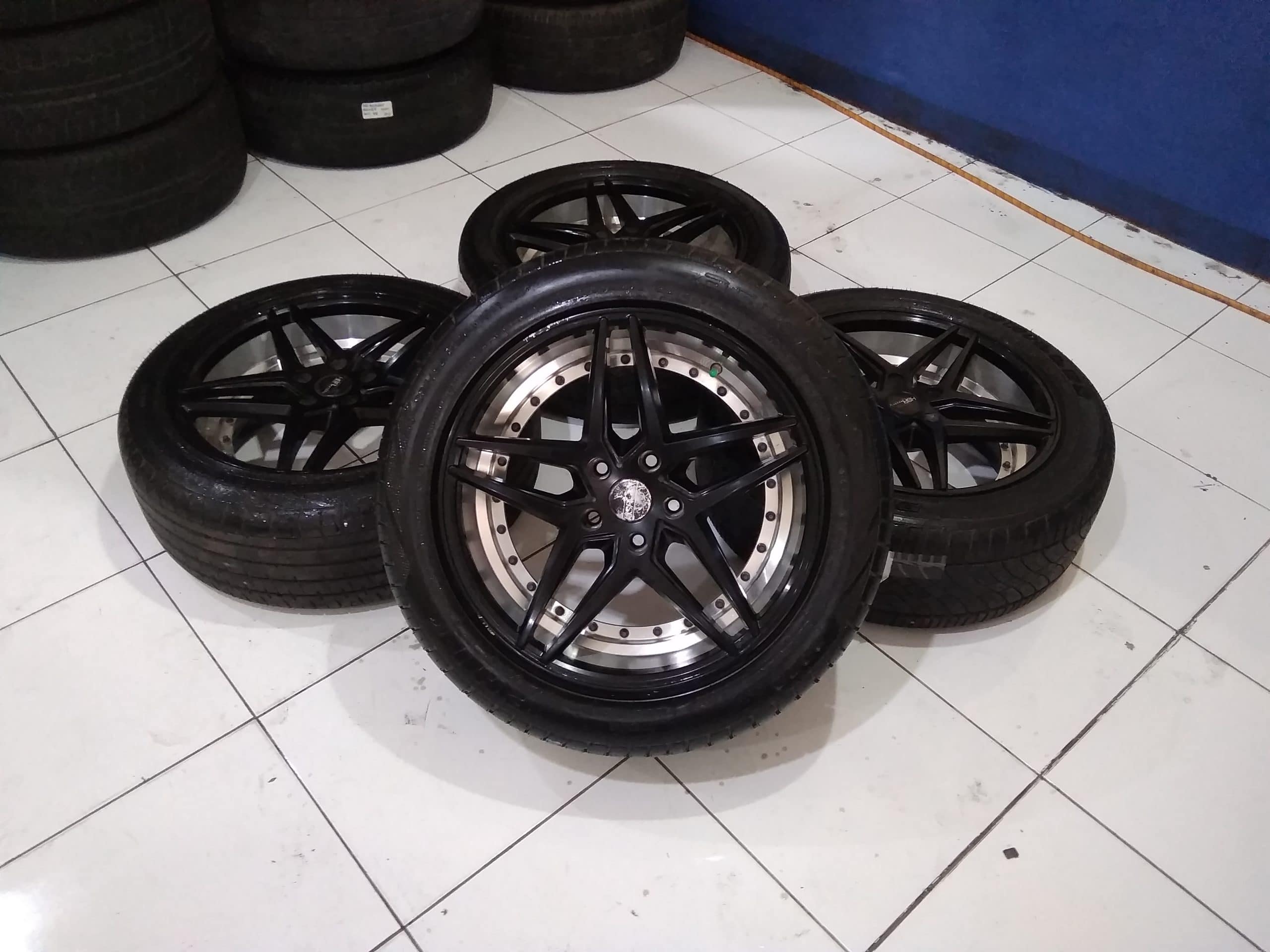 Velg advan r18x8 pcd 5×114 +ban 1pkaet