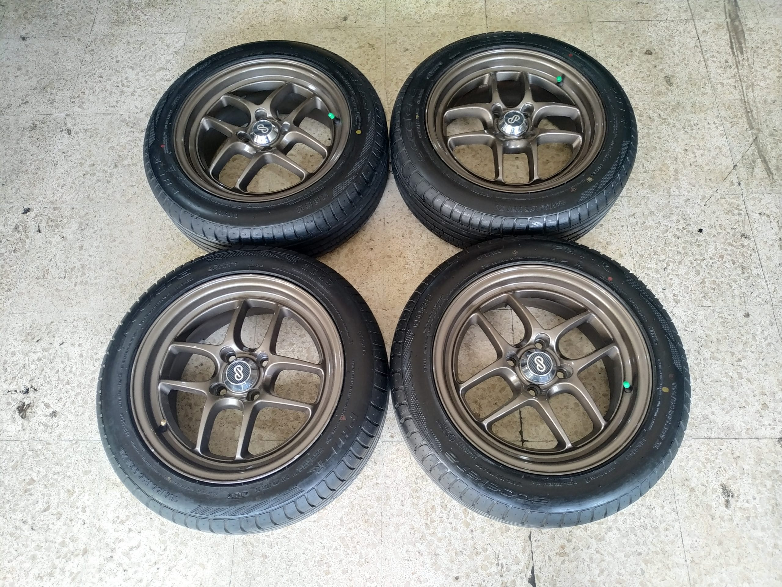 Dijual Paket Velg Enkei Tuning Ring 15 + Ban Accelera