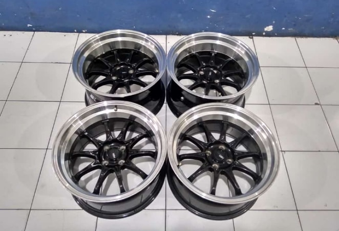 Velg mobil seken R17 Jsr hiroshima lebar 9/10  pcd 4×100