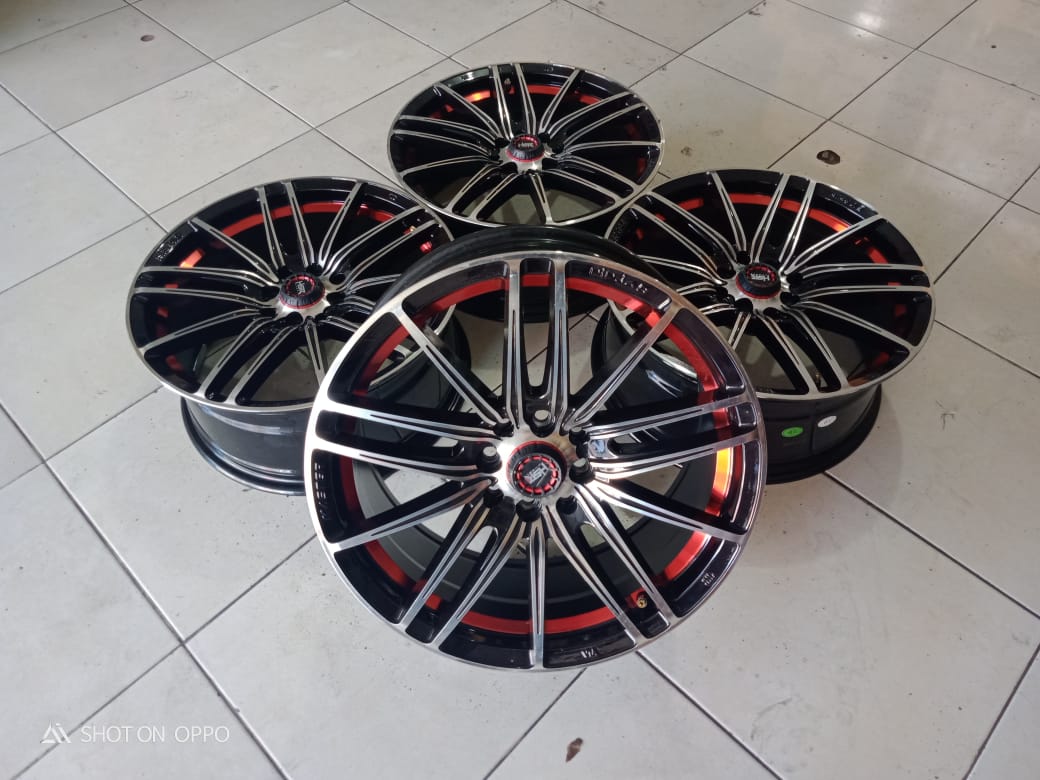 Velg Second Hsr Candy R17x75 Pcd 8×100/114 Et40 Black Red