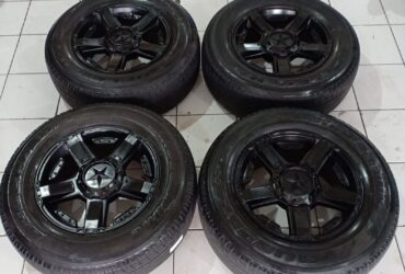 VELG MOBIL BEKAS ROCKSTAR RING 17 PCD6X139 + BAN 265/65 R17 PAJERO, FORTUNER