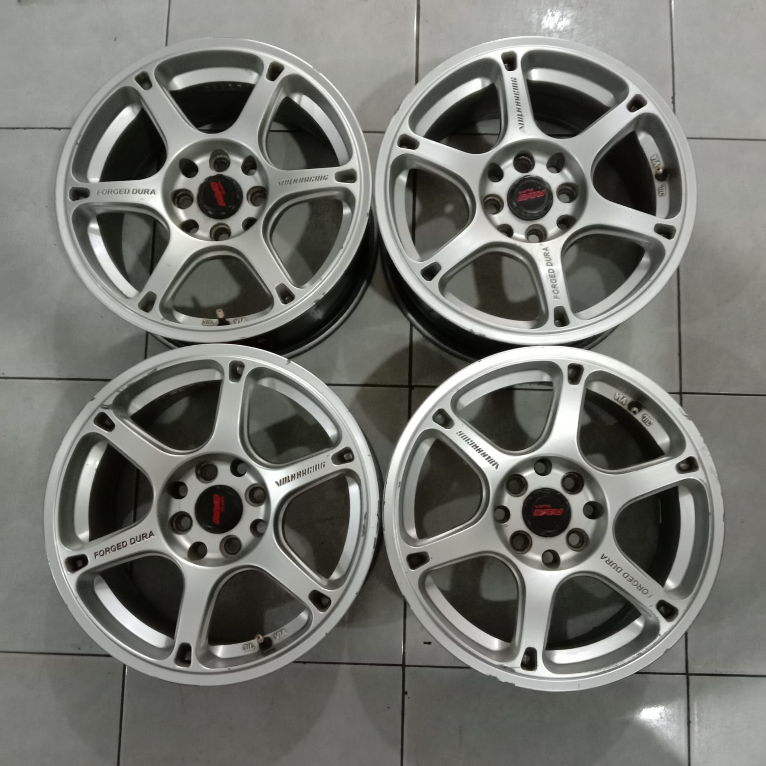 VELG MOBIL BEKAS FORGED DURA RING 15 LEBAR 7 PCD 8X100/114,3 ET35