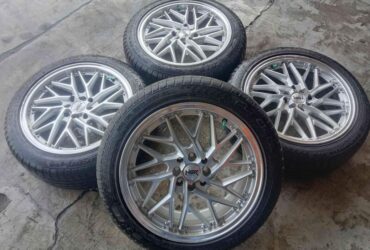 VELG MOBIL BEKAS SEPULUH HSR RING 17 + BAN ACCELERA 205 50 R17 (80%)